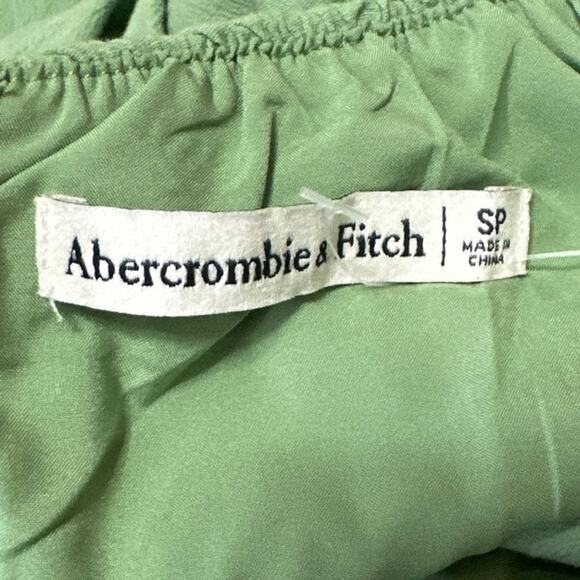 Abercrombie & Fitch Green Plunge Sleeveless Halter Lace Up Sheath Midi Dress SP - Picture 4 of 5